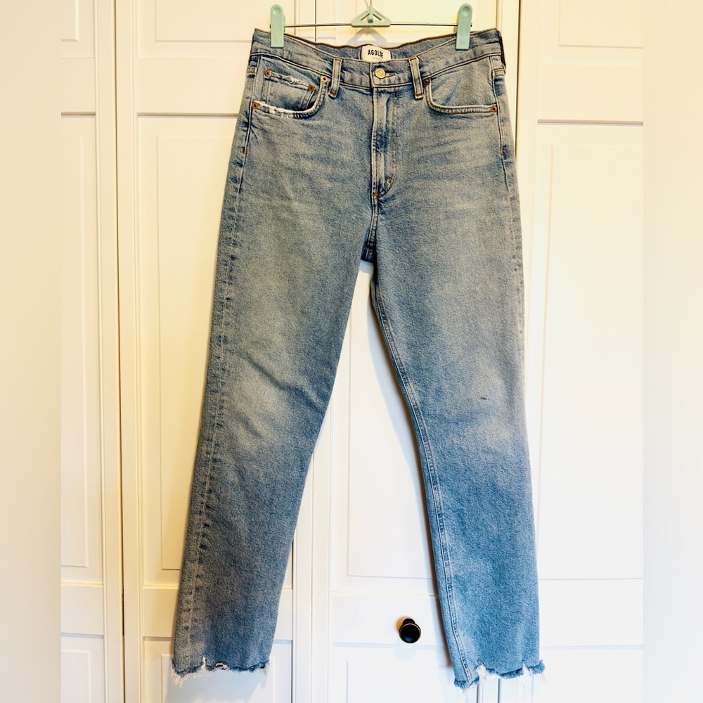 Agolde high-rise cropped straight jeans